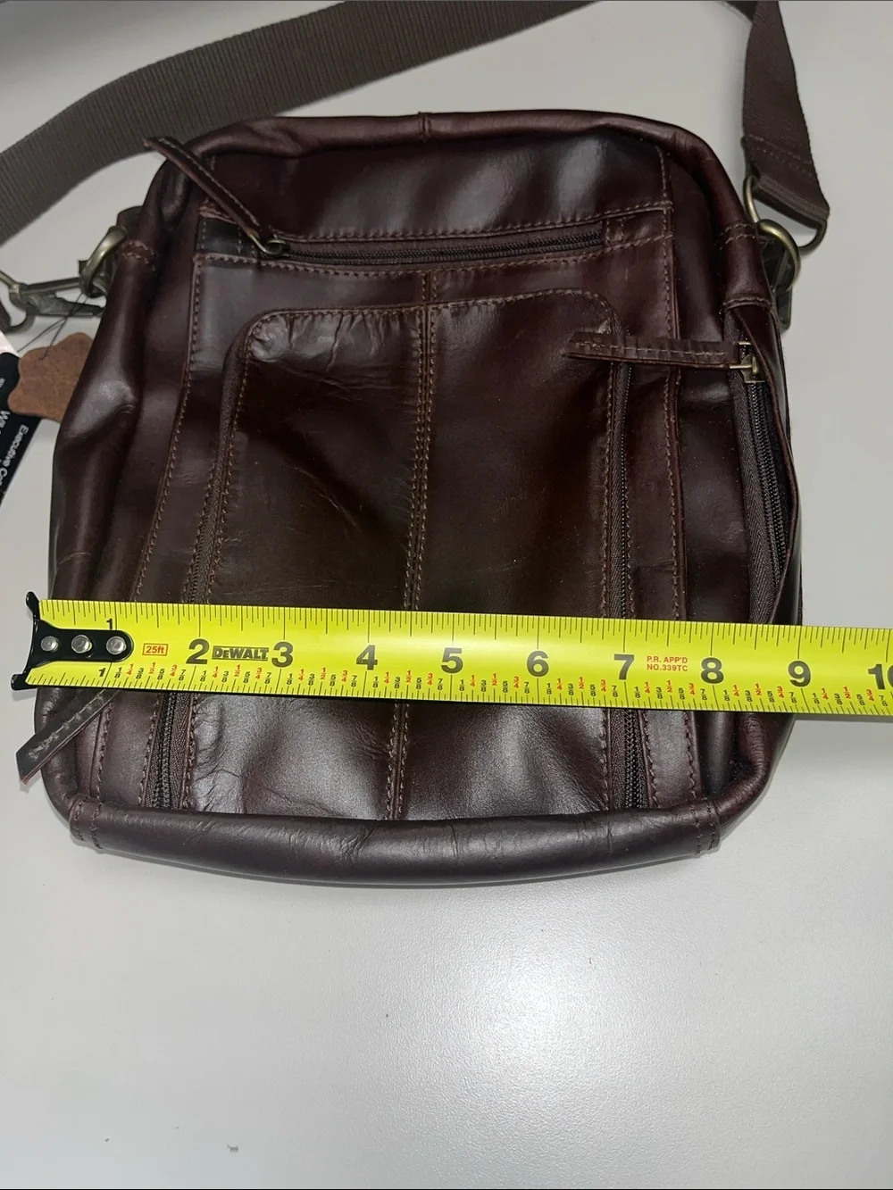 Wilsons Leather Dark Brown Messenger Crossbody Bag